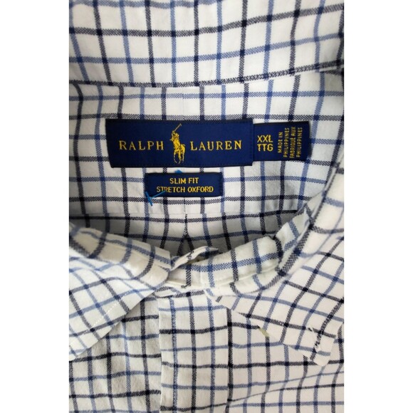 Ralph Lauren Slim Fit Stretch Oxford Shirt Mens XXL Button Down Long Sleeve - Picture 3 of 7